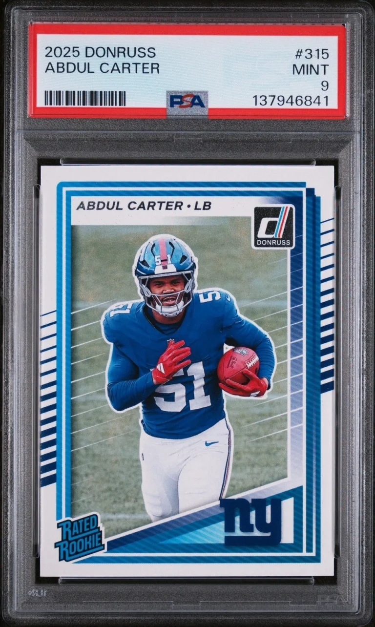 Graded 2025 Panini Donruss Abdul Carter #315 Rookie RC Card PSA 9 Mint