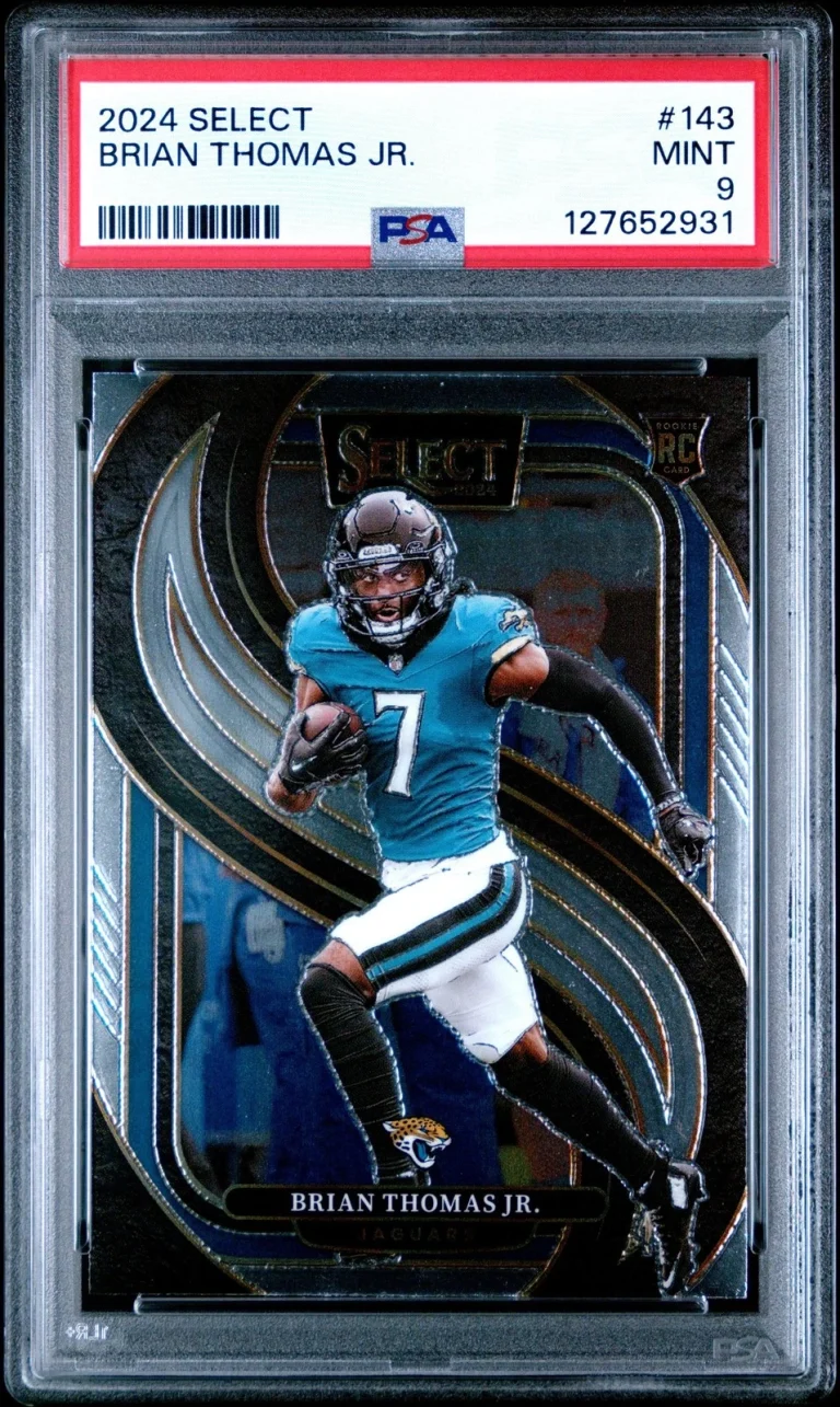 Graded 2024 Panini Select Brian Thomas Jr. #143 Rookie Card PSA 9 Mint