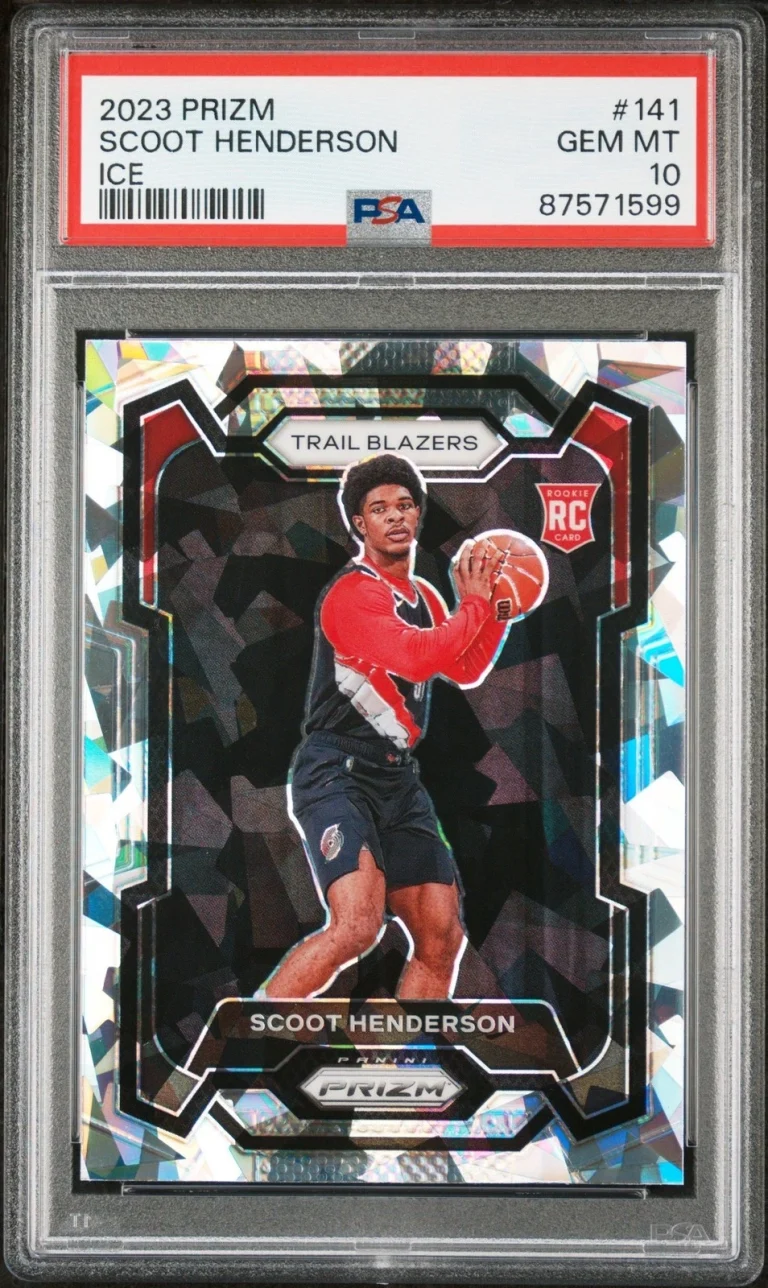 Graded 2023 Panini Prizm Scoot Henderson #141 Ice Rookie Card PSA 10