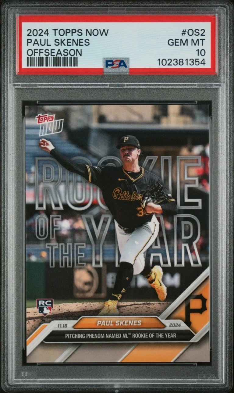 Graded 2024 Topps Now Paul Skenes #OS2 Offseason Rookie RC Card PSA 10