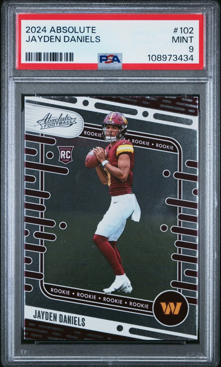 Graded 2024 Panini Absolute Jayden Daniels #102 Rookie Card PSA 9 Mint