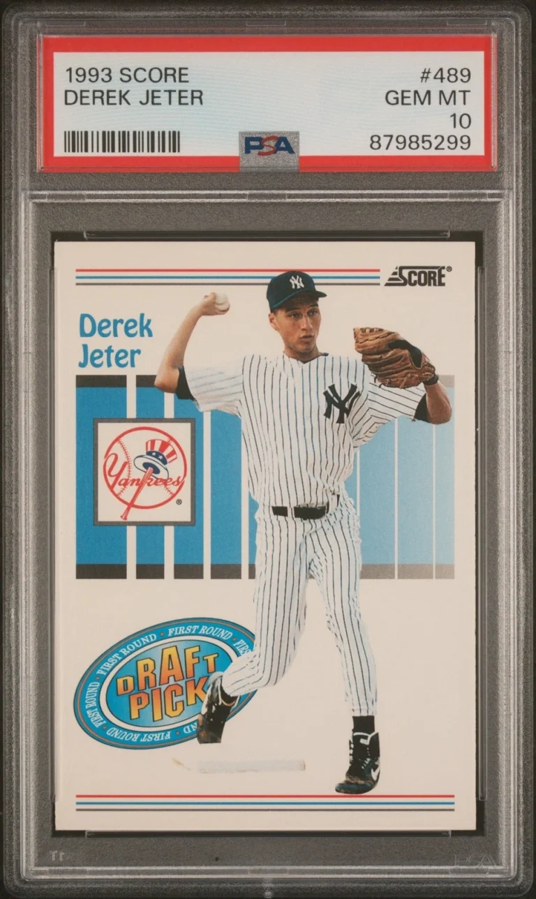 Graded 1993 Score Derek Jeter #489 Rookie RC Baseball Card PSA 10 Gem Mint