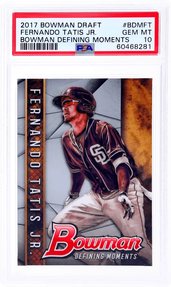 Graded 2017 Bowman Draft Fernando Tatis Jr. #BDMFT Moments Card PSA 10