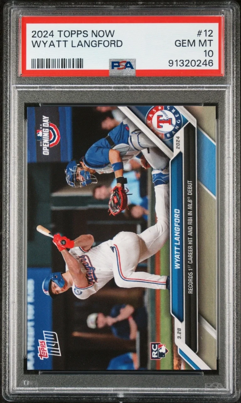 Graded 2024 Topps Now Wyatt Langford #12 Rookie RC Card PSA 10 Gem Mint