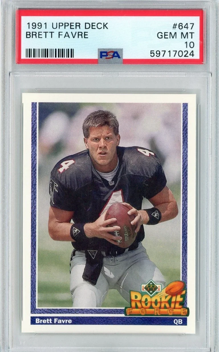 Graded 1991 Upper Deck Brett Favre #647 Rookie RC Card PSA 10 Gem Mint