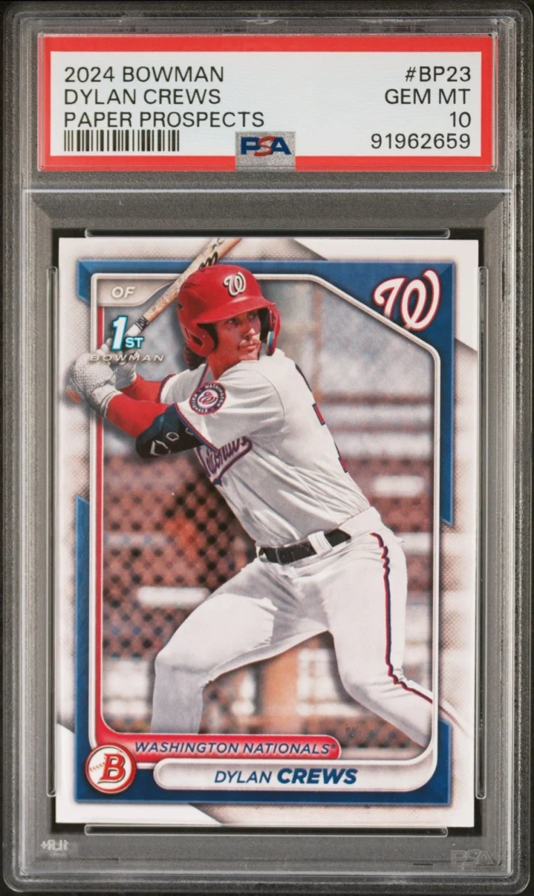 Graded 2024 Topps Bowman Dylan Crews #BP23 Paper Prospects Card PSA 10