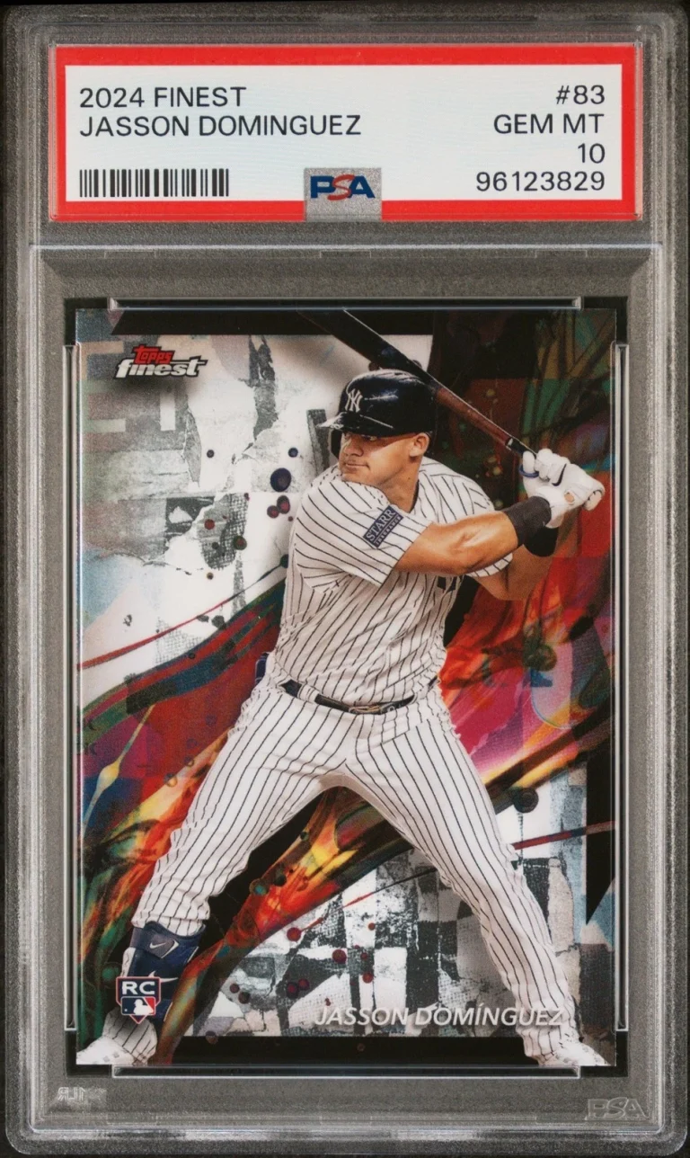 Graded 2024 Topps Finest Jasson Dominguez #83 Rookie RC Card PSA 10