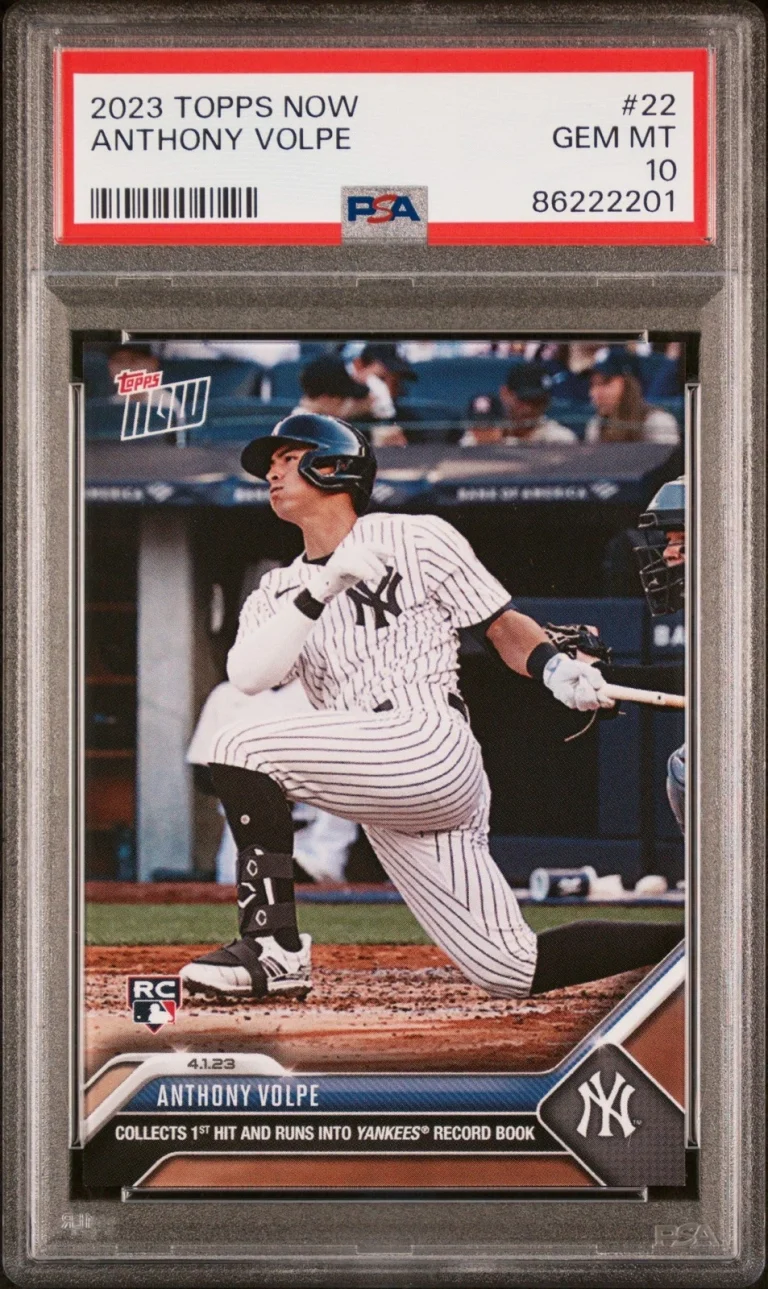 Graded 2023 Topps Now Anthony Volpe #22 Rookie RC Card PSA 10 Gem Mint