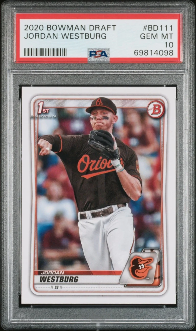 Graded 2020 Topps Bowman Draft Jordan Westburg #BD111 RC Card PSA 10