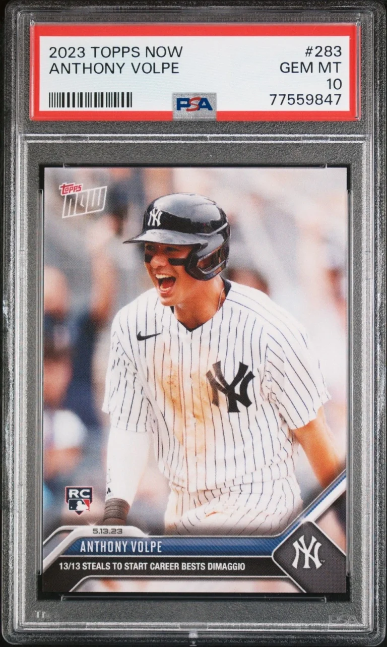 Graded 2023 Topps Now Anthony Volpe #283 Rookie RC Card PSA 10 Gem Mint