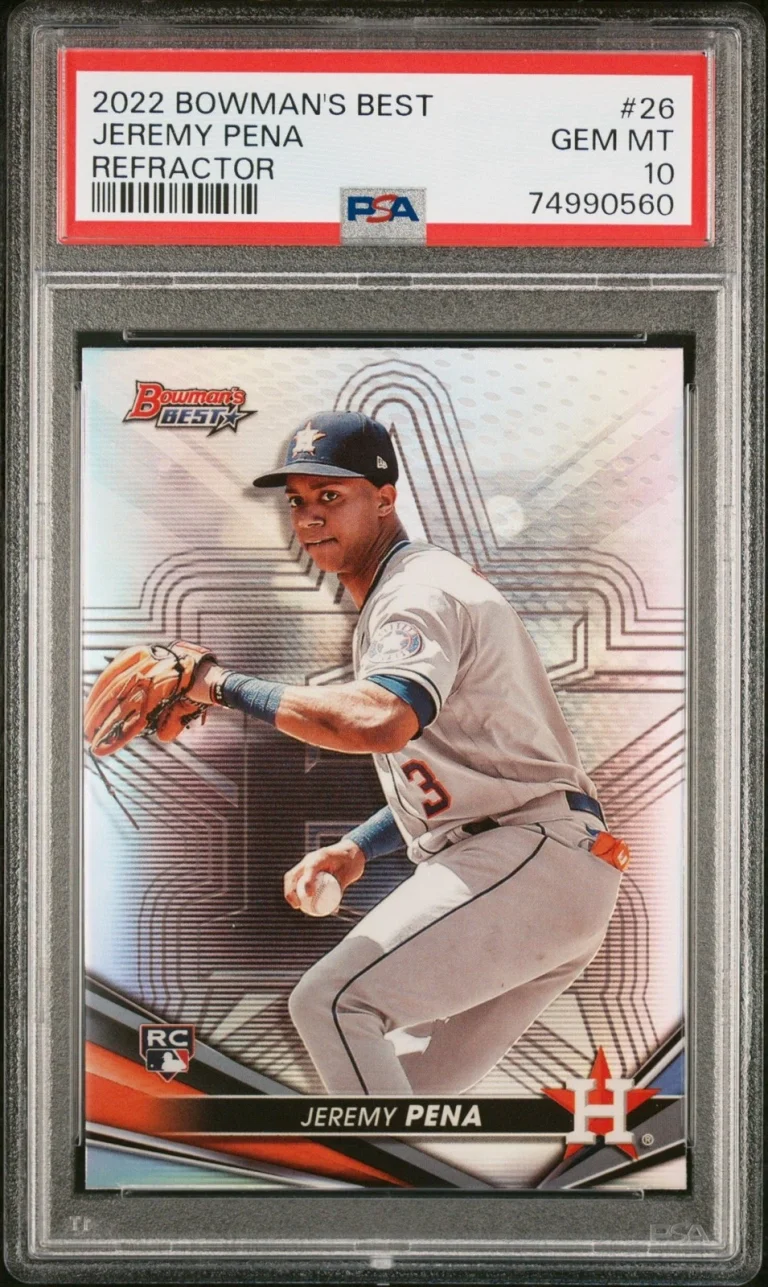 Graded 2022 Topps Bowmans Best Jeremy Pena #26 Refractor RC Card PSA 10