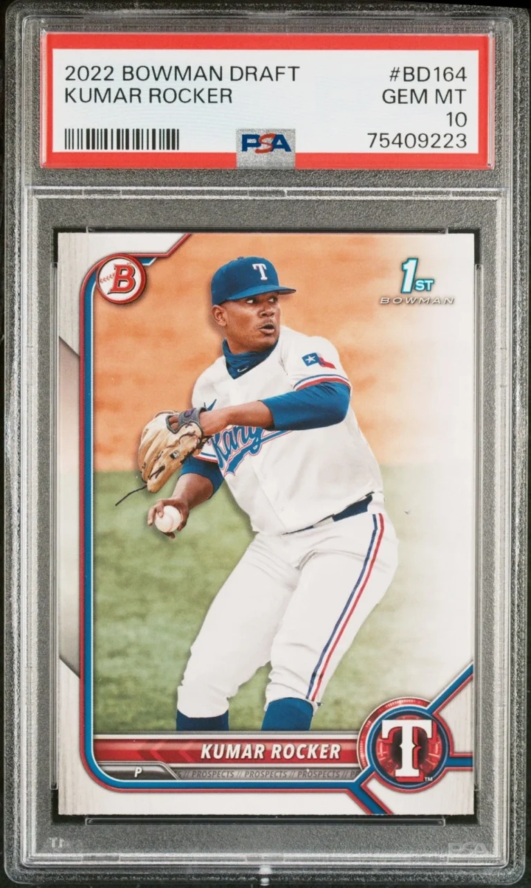 Graded 2022 Topps Bowman Draft Kumar Rocker #BD164 Rookie Card PSA 10