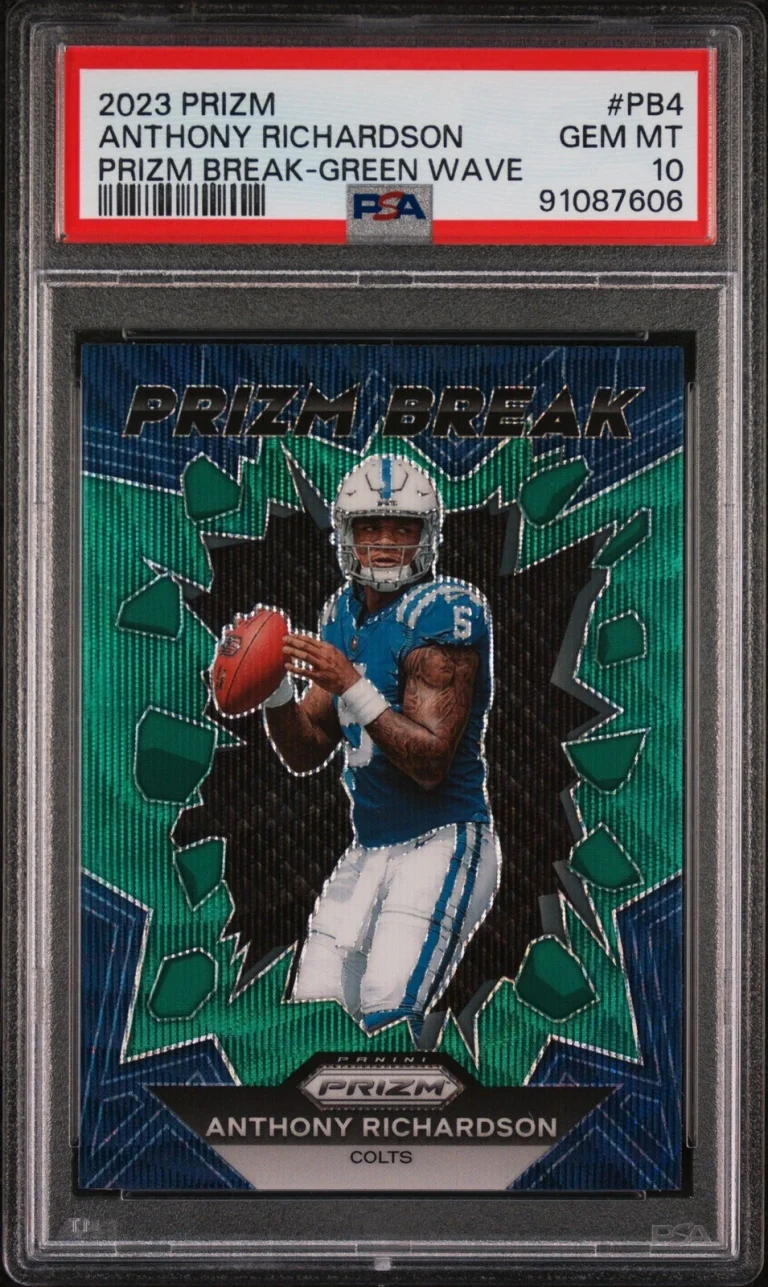 Graded 2023 Panini Prizm Anthony Richardson #PB4 Green Wave Card PSA 10