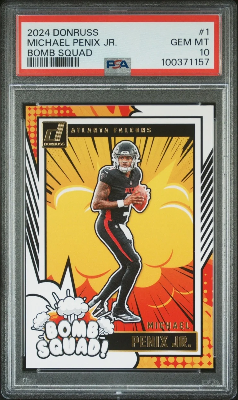 Graded 2024 Donruss Michael Penix Jr #1 Bomb Squad Rookie Card PSA 10