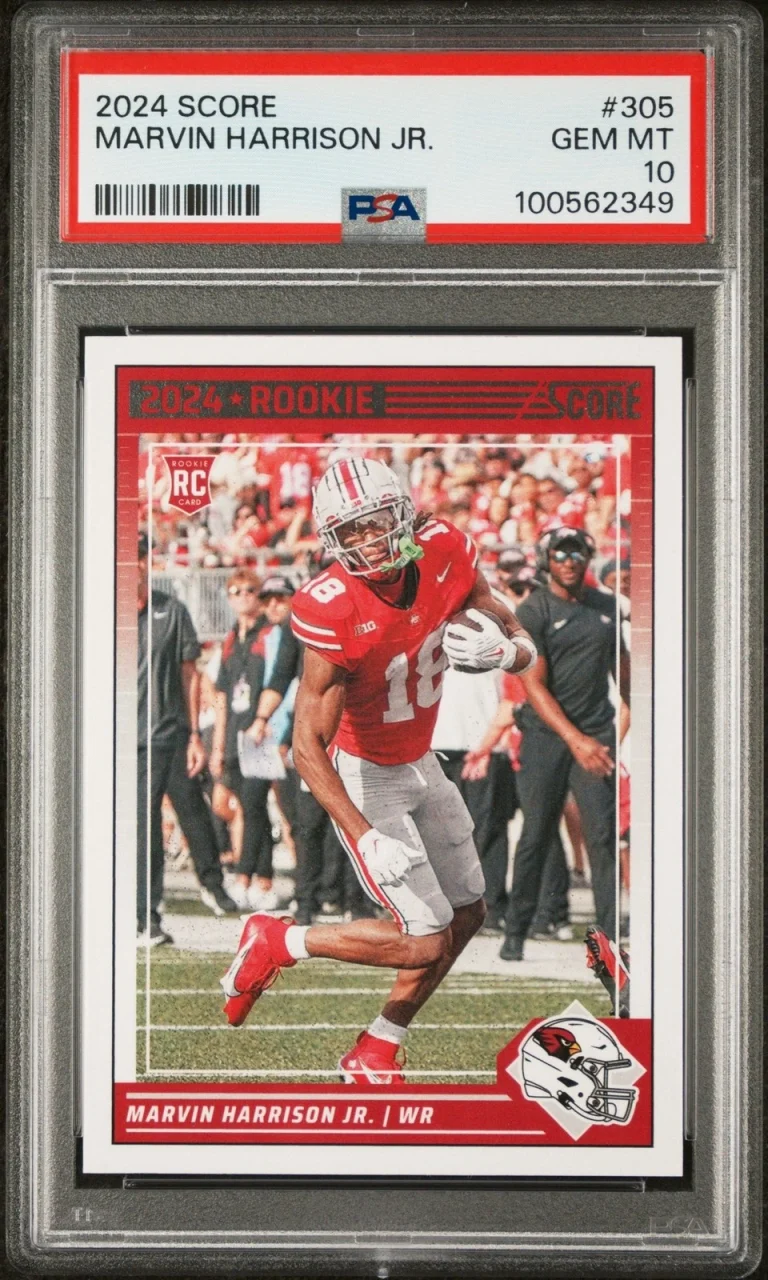 Graded 2024 Panini Score Marvin Harrison Jr #305 Rookie RC Card PSA 10