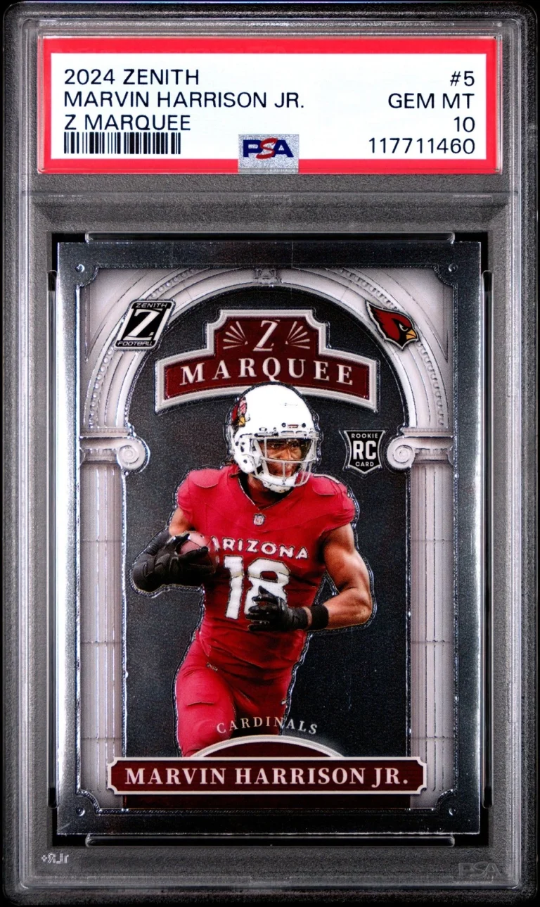 Graded 2024 Zenith Marvin Harrison Jr #5 Z Marquee RC Football Card PSA 10