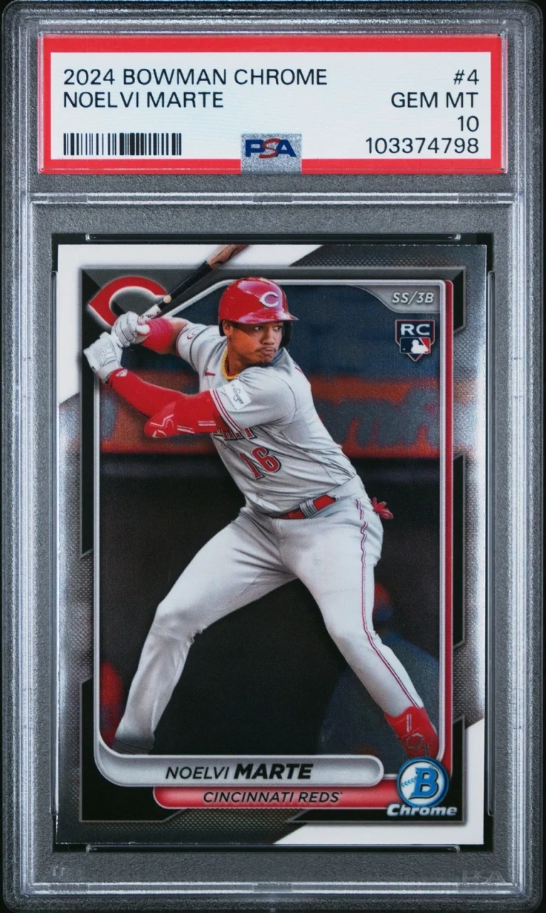 Graded 2024 Topps Bowman Chrome Noelvi Marte #4 Rookie RC Card PSA 10