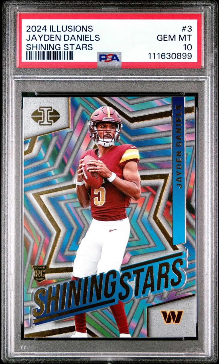Graded 2024 Illusions Jayden Daniels #3 Shining Stars RC Card PSA 10