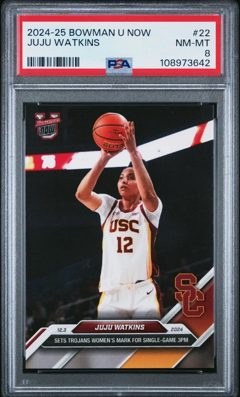 Graded 2024 Topps Bowman U Now JuJu Watkins #22 Rookie RC Card PSA 8