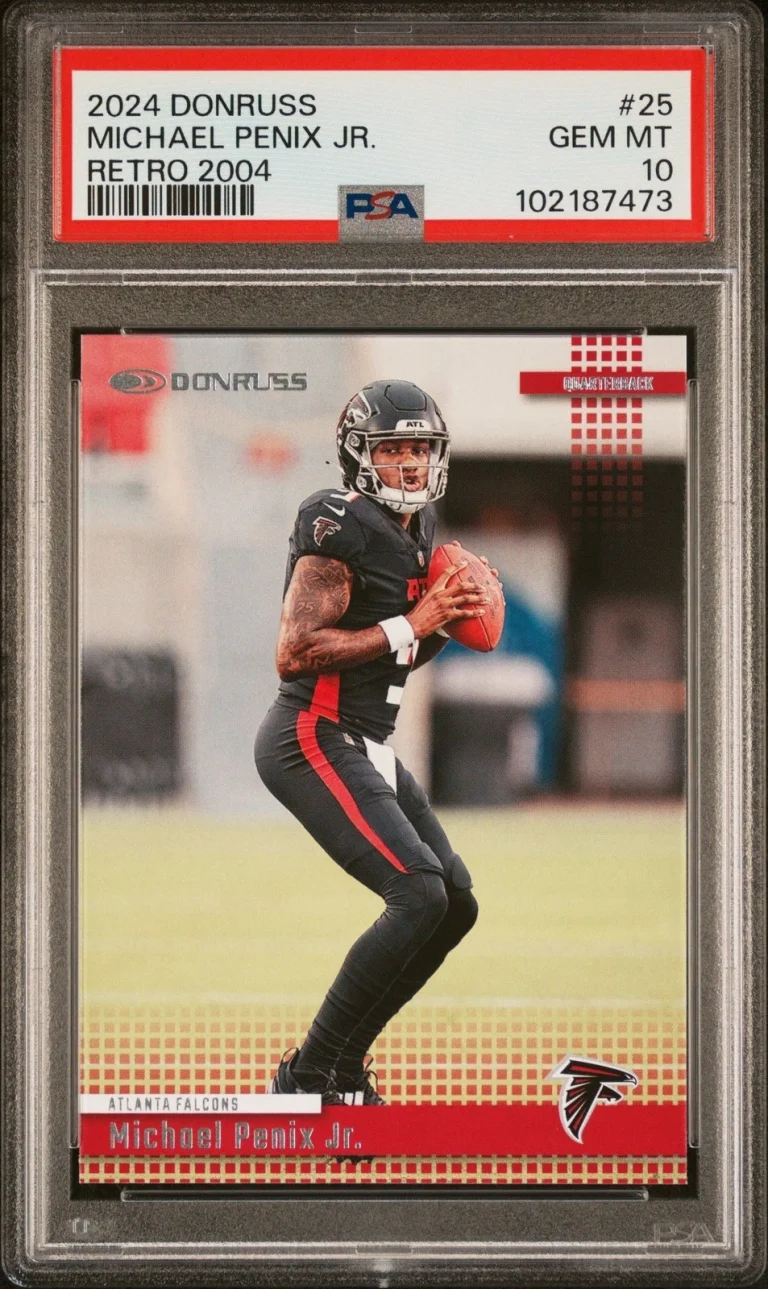 Graded 2024 Panini Donruss Michael Penix Jr #25 2004 Rookie Card PSA 10