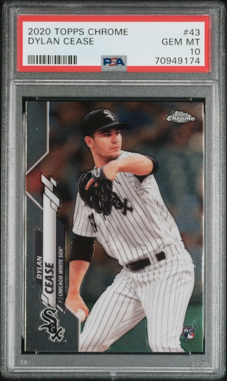 Graded 2020 Topps Chrome Dylan Cease #43 Rookie RC Card PSA 10 Gem Mint