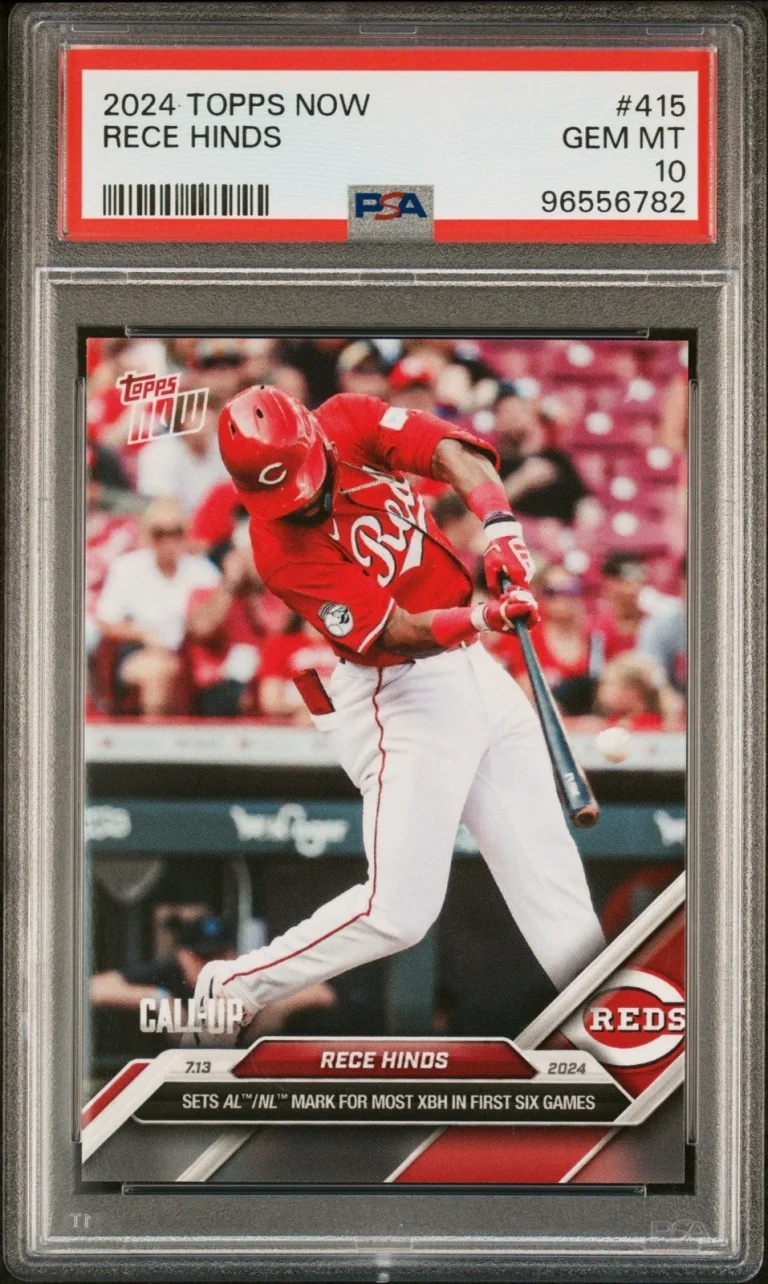Graded 2024 Topps Now Rece Hinds #415 Rookie RC Card PSA 10 Gem Mint
