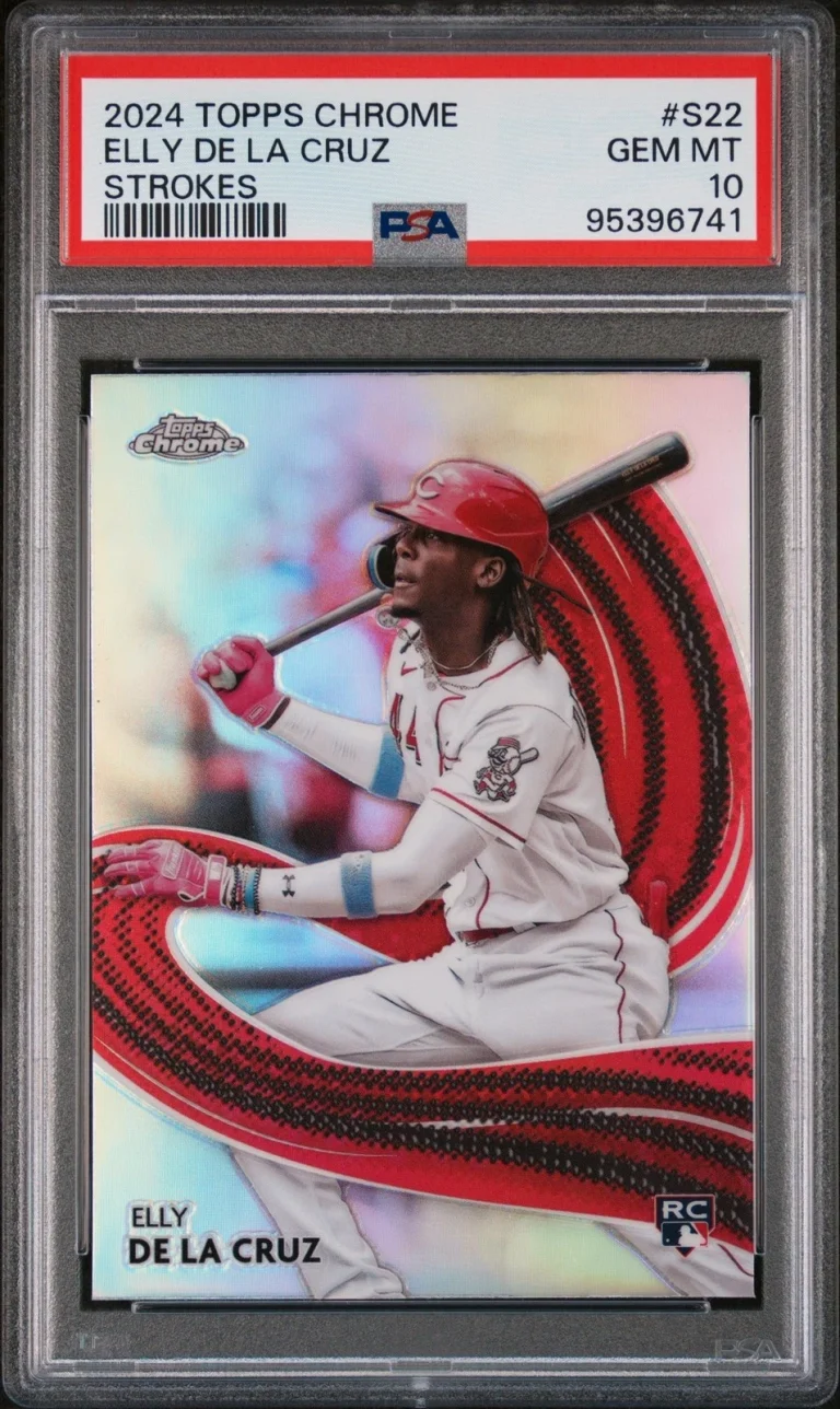 Graded 2024 Topps Chrome Elly De La Cruz #S22 Strokes RC Card PSA 10