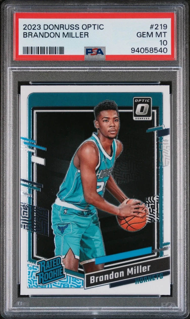 Graded 2023 Panini Donruss Optic Brandon Miller #219 RC Card PSA 10