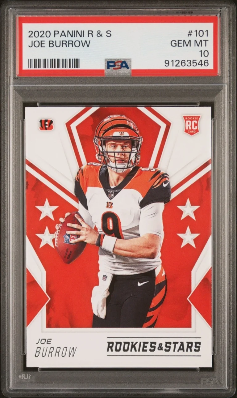 Graded 2020 Panini Rookies & Stars Joe Burrow #101 Rookie Card PSA 10