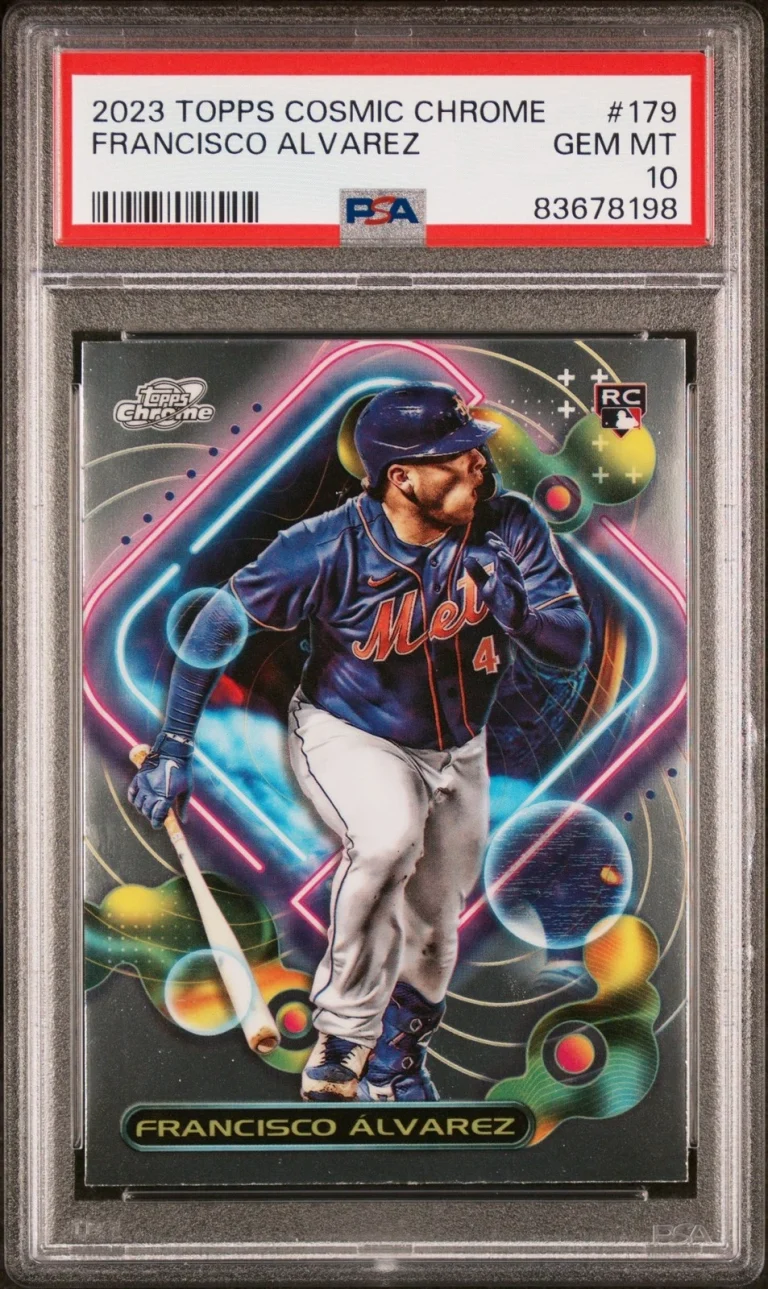 Graded 2023 Topps Cosmic Chrome Francisco Alvarez #179 RC Card PSA 10