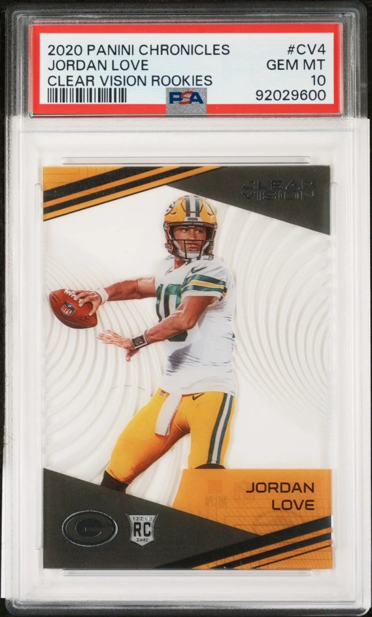 Graded 2020 Chronicles Jordan Love #CV4 Clear Vision Rookie Card PSA 10