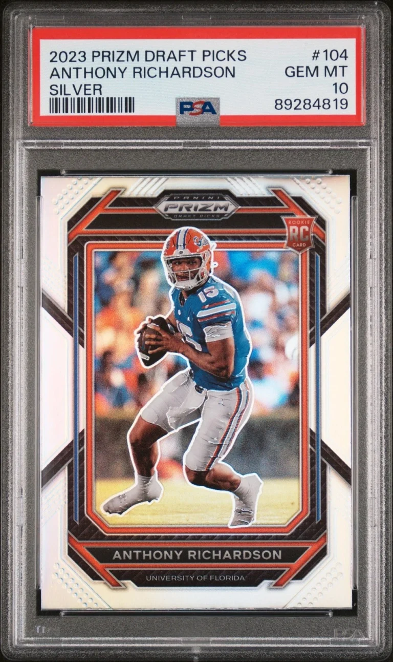 Graded 2023 Panini Prizm DP Anthony Richardson #104 Silver Card PSA 10