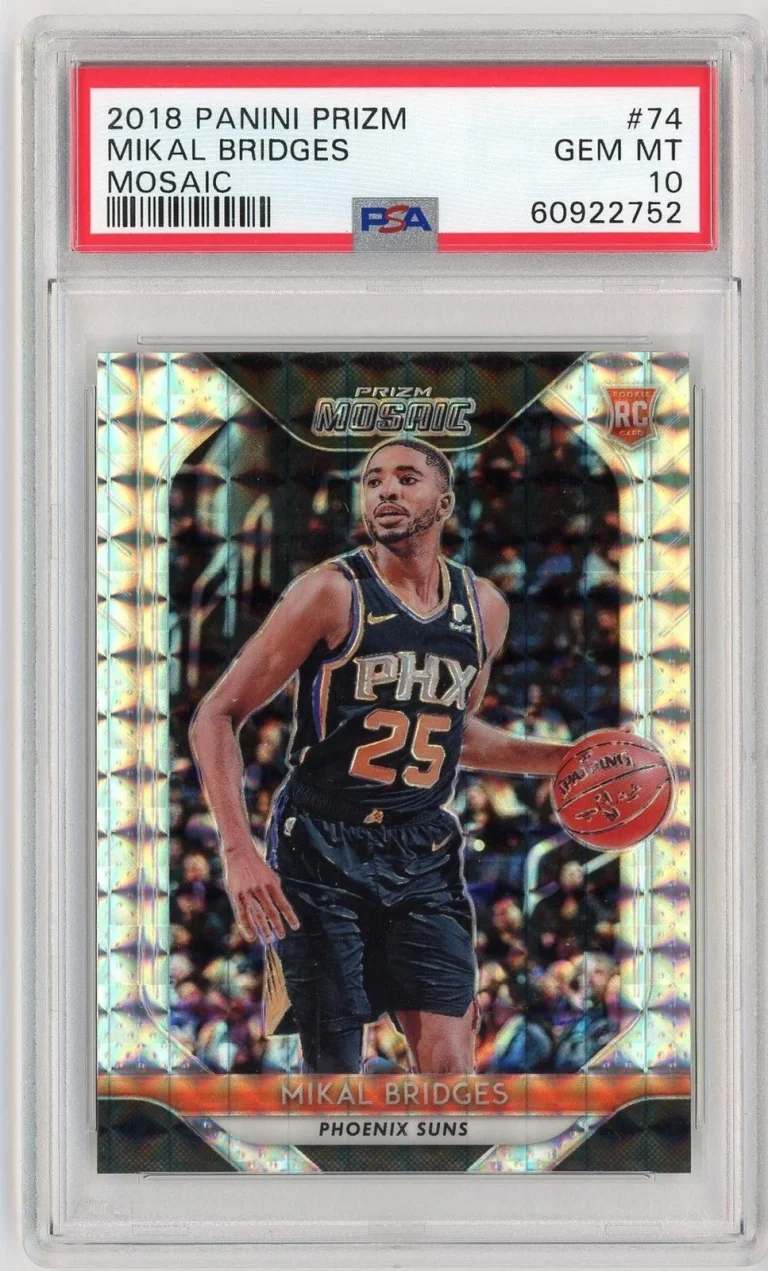 Graded 2018 Panini Prizm Mikal Bridges #74 Mosaic Rookie Card PSA 10