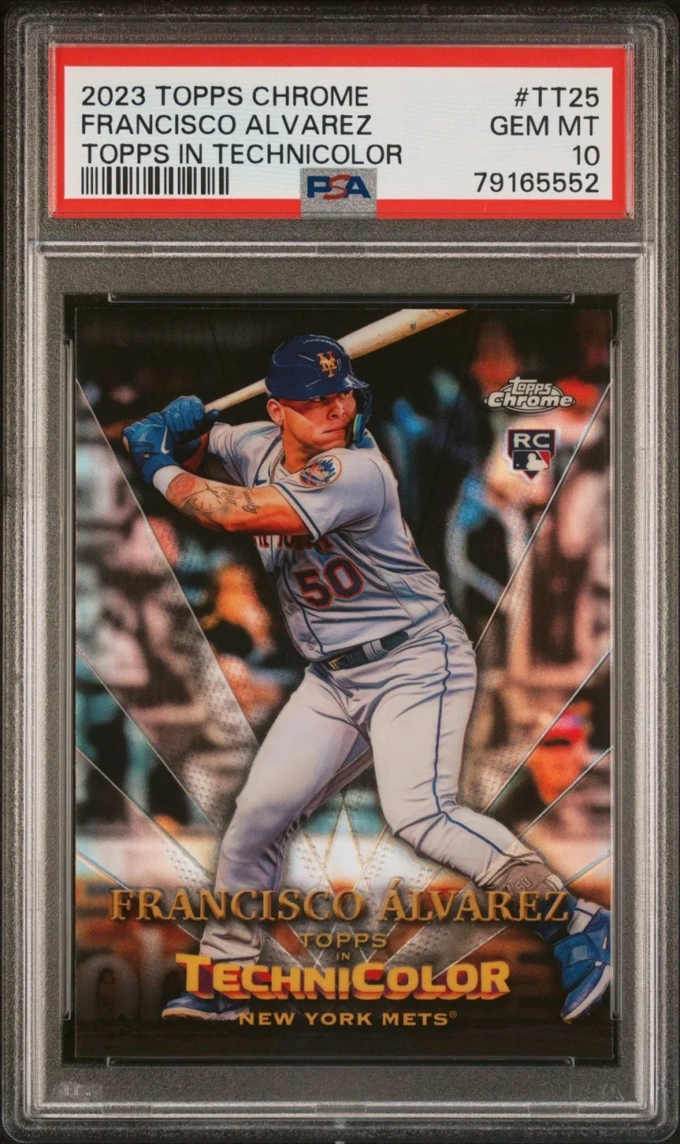 Graded 2023 Topps Chrome Francisco Alvarez #TT25 Techni RC Card PSA 10