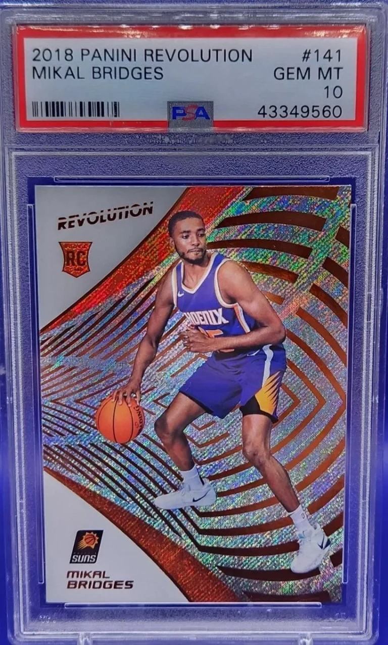Graded 2018 Panini Revolution Mikal Bridges #141 Rookie Card PSA 10