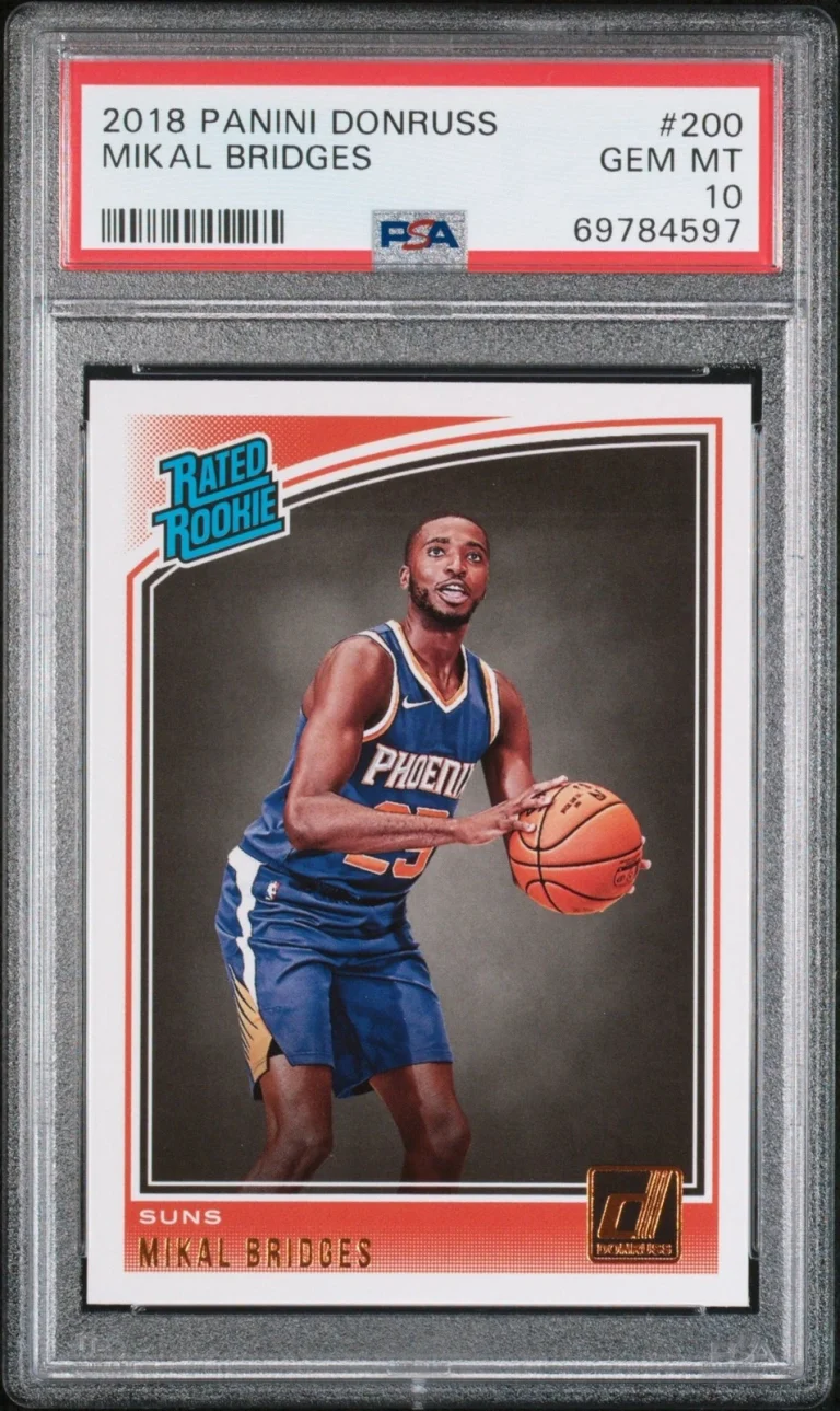 Graded 2018 Panini Donruss Mikal Bridges #200 Rookie RC Card PSA 10
