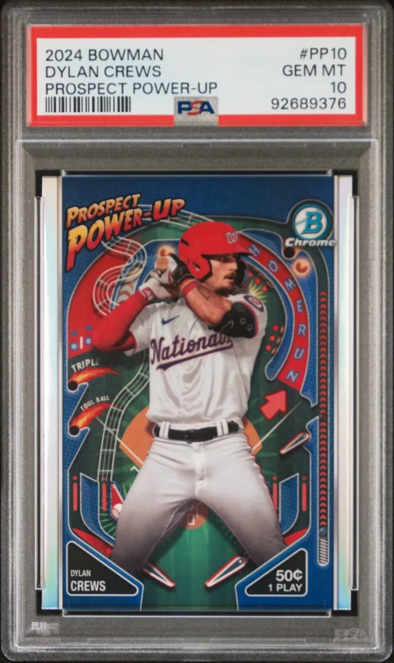 Graded 2024 Bowman Dylan Crews #PP10 Prospect Power Up RC Card PSA 10