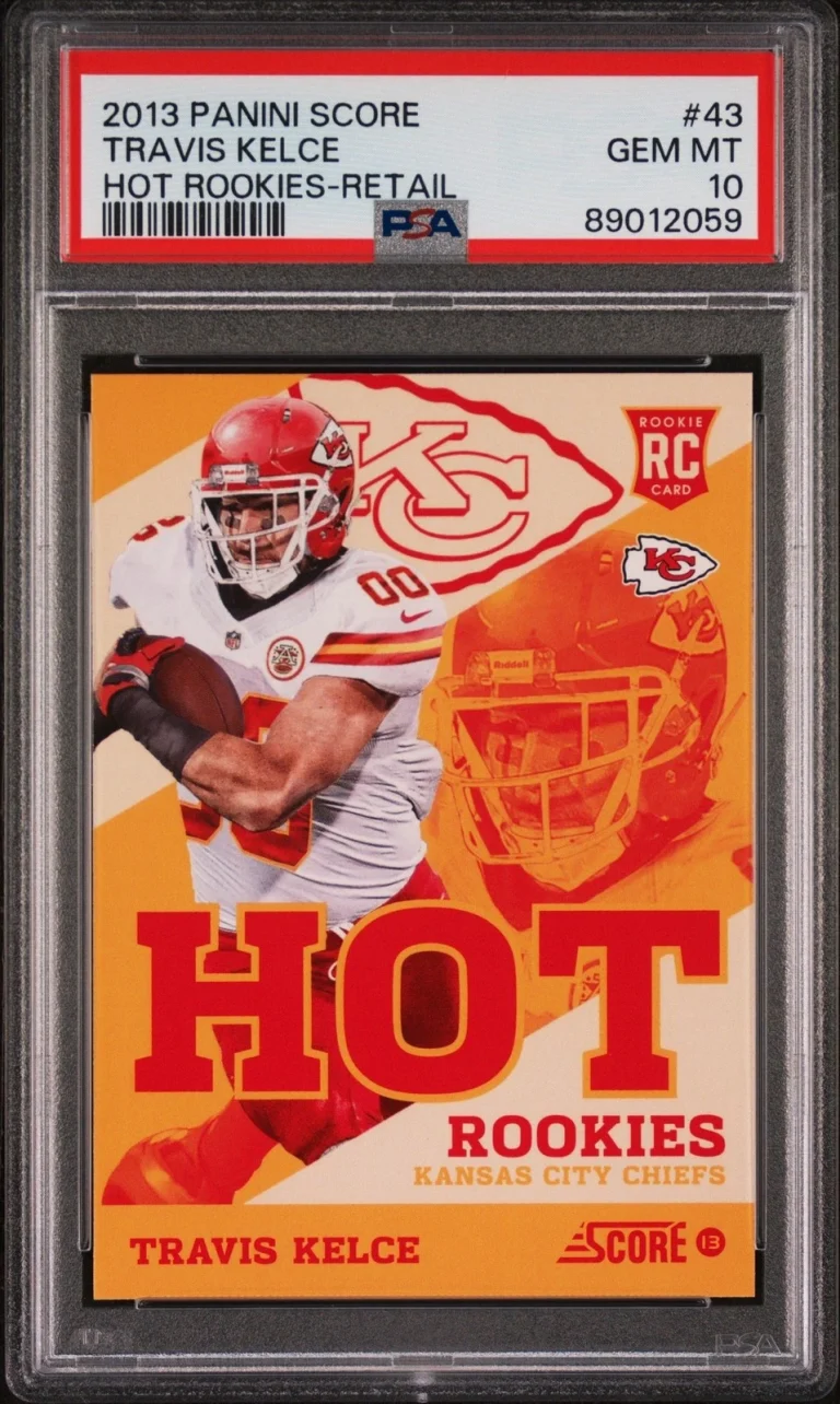Graded 2013 Panini Score Travis Kelce #43 Hot Rookie Retail Card PSA 10