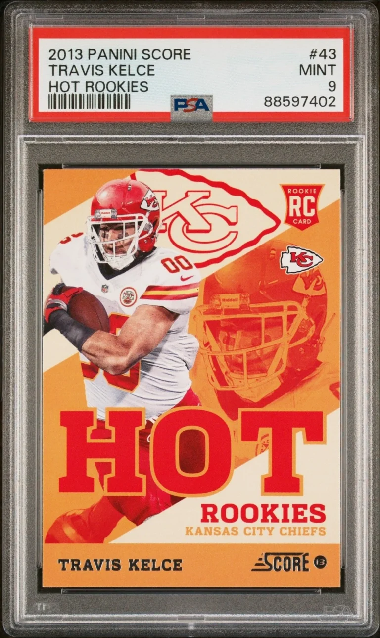 Graded 2013 Panini Score Travis Kelce #43 Hot Rookies Card PSA 9 Mint