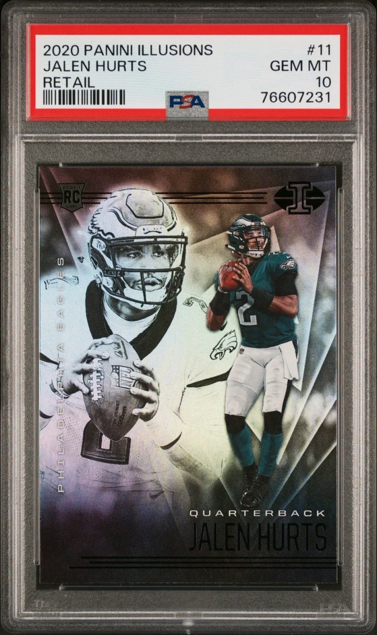 Graded 2020 Panini Illusions Jalen Hurts #11 Retail Rookie Card PSA 10