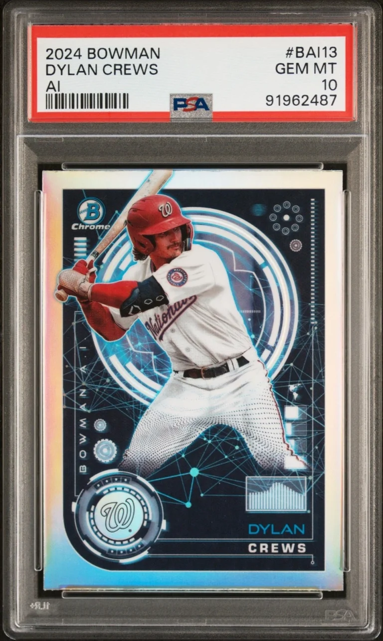 Graded 2024 Topps Bowman Dylan Crews #BAI13 AI Rookie RC Card PSA 10