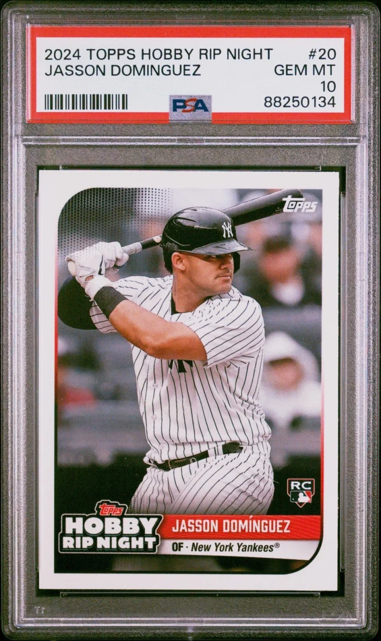 Graded 2024 Topps Hobby Rip Night Jasson Dominguez #20 RC Card PSA 10