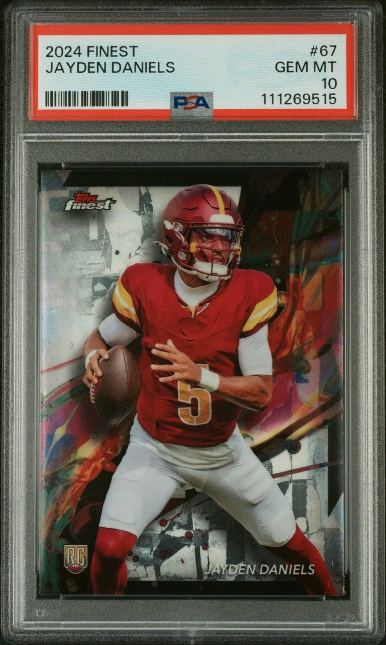 Graded 2024 Topps Finest Jayden Daniels #67 Rookie RC Football Card PSA 10