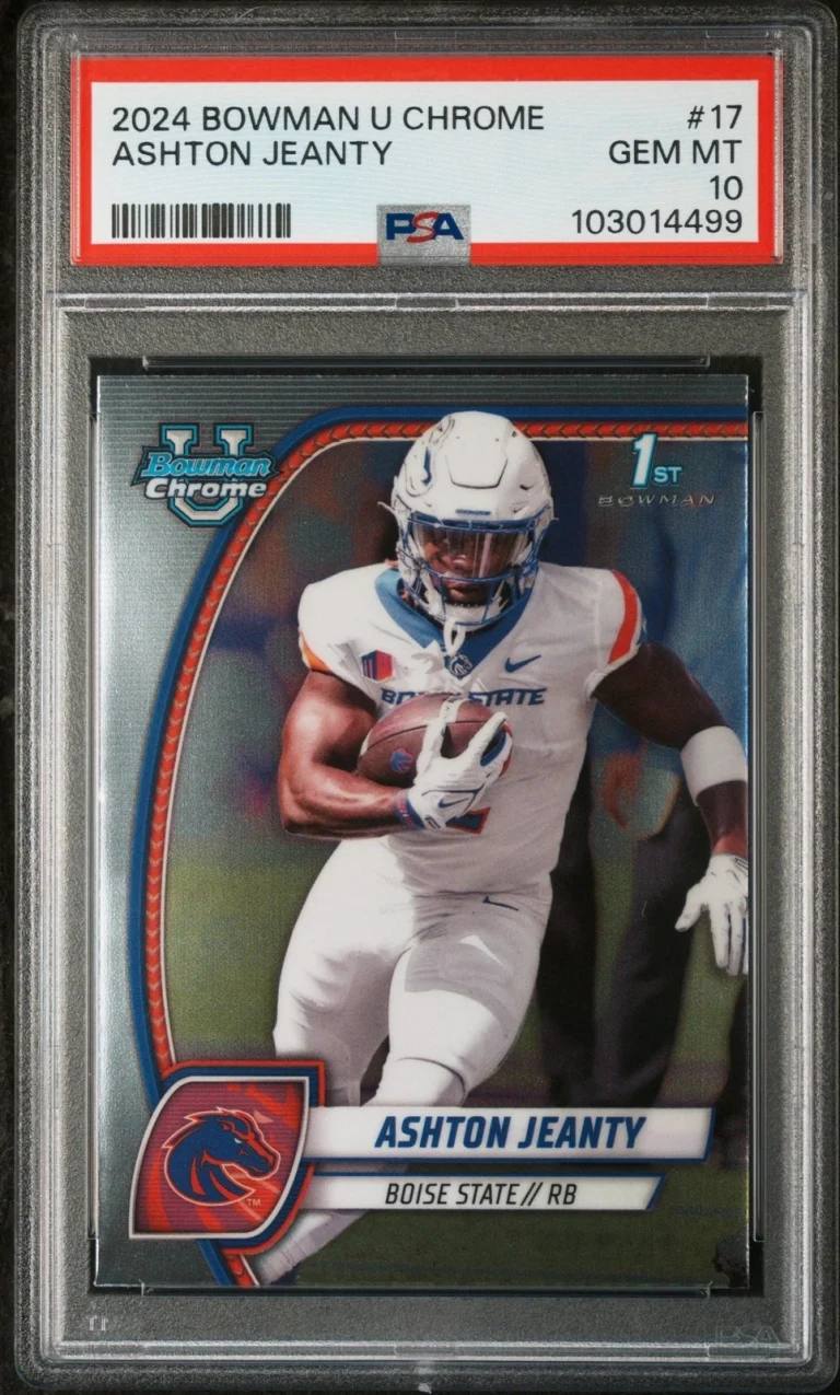 Graded 2024 Topps Bowman U Chrome Ashton Jeanty #17 Rookie Card PSA 10