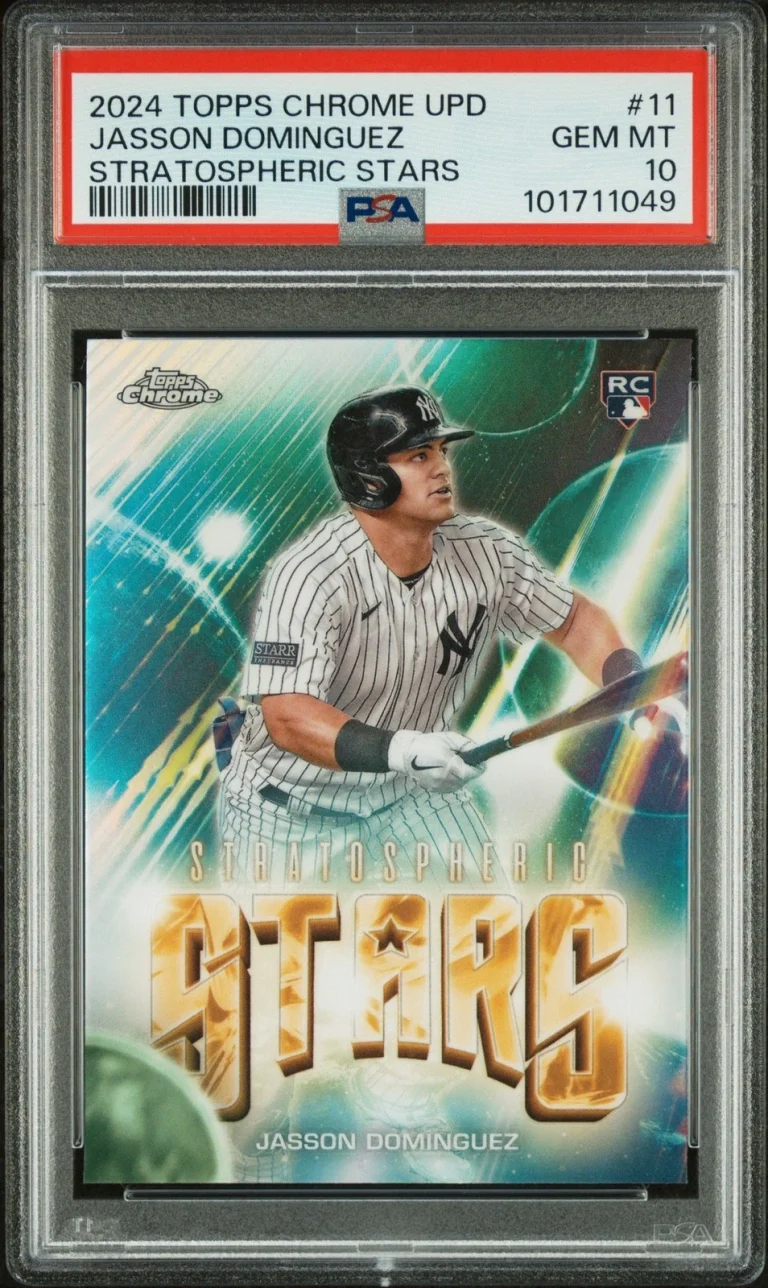 Graded 2024 Topps Chrome Up Jasson Dominguez #11 Rookie RC Card PSA 10