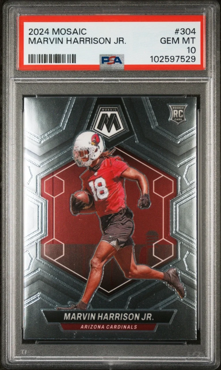 Graded 2024 Panini Mosaic Marvin Harrison Jr #304 Rookie Card PSA 10