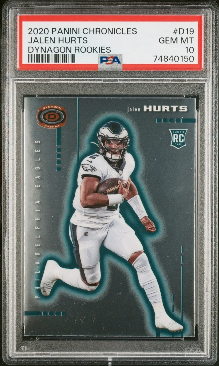Graded 2020 Chronicles Jalen Hurts #D19 Dynagon Rookies Card PSA 10