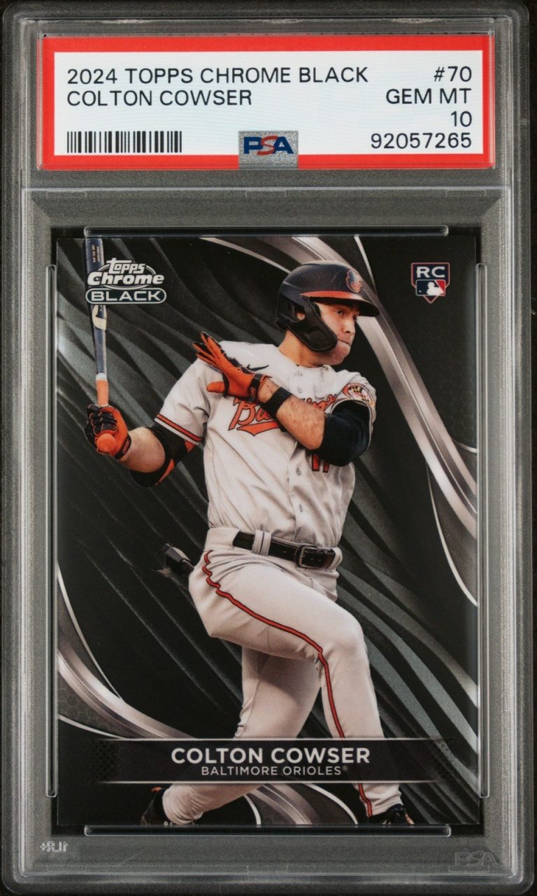Graded 2024 Topps Chrome Black Colton Cowser #70 Rookie RC Card PSA 10