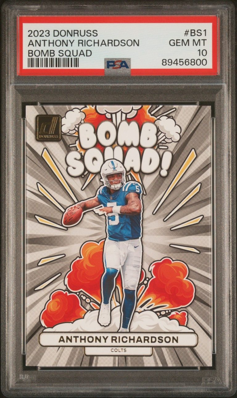 Graded 2023 Donruss Anthony Richardson #BS1 Bomb Squad RC Card PSA 10
