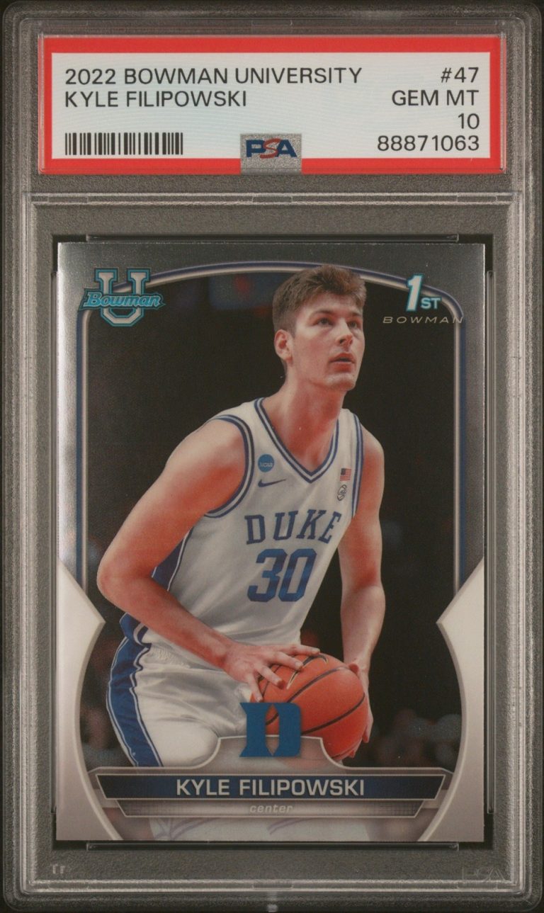 Graded 2022 Topps Bowman Uni Kyle Filipowski #47 RC Basketball Card PSA 10